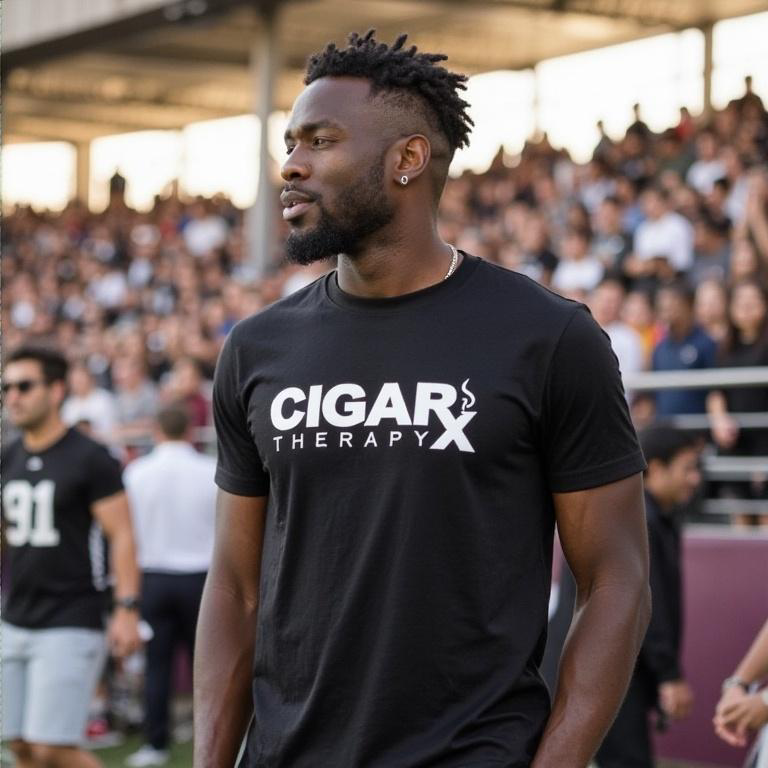 CIGARx Black w/ White Logo Crew Neck T-Shirt