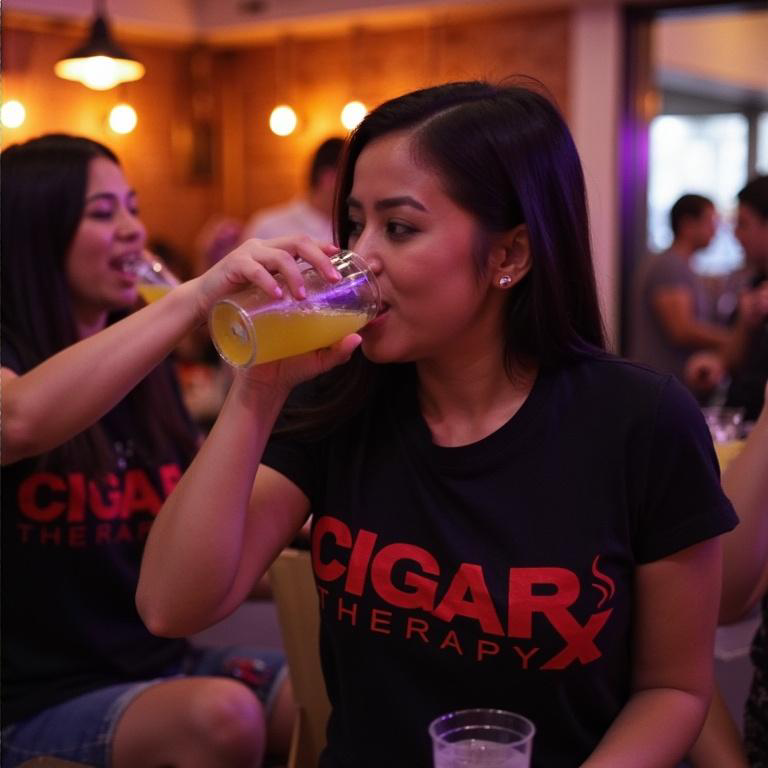 CIGARx Black w/ Red Logo V-Neck T-Shirt