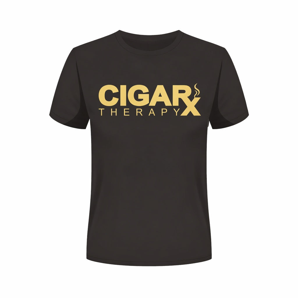 CIGARx Black w/ Gold Logo Crew Neck T-Shirt