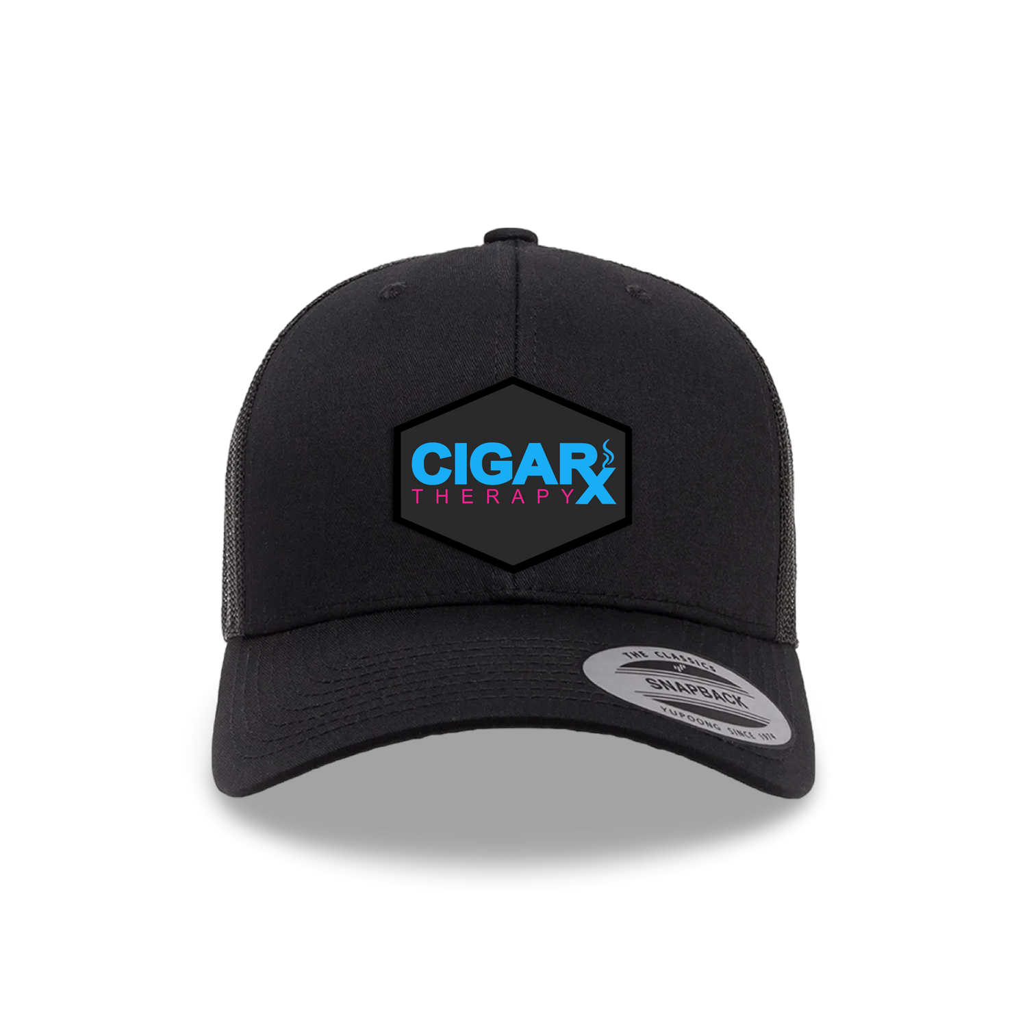 Black Curved Trucker with Miami Edition Patch Front