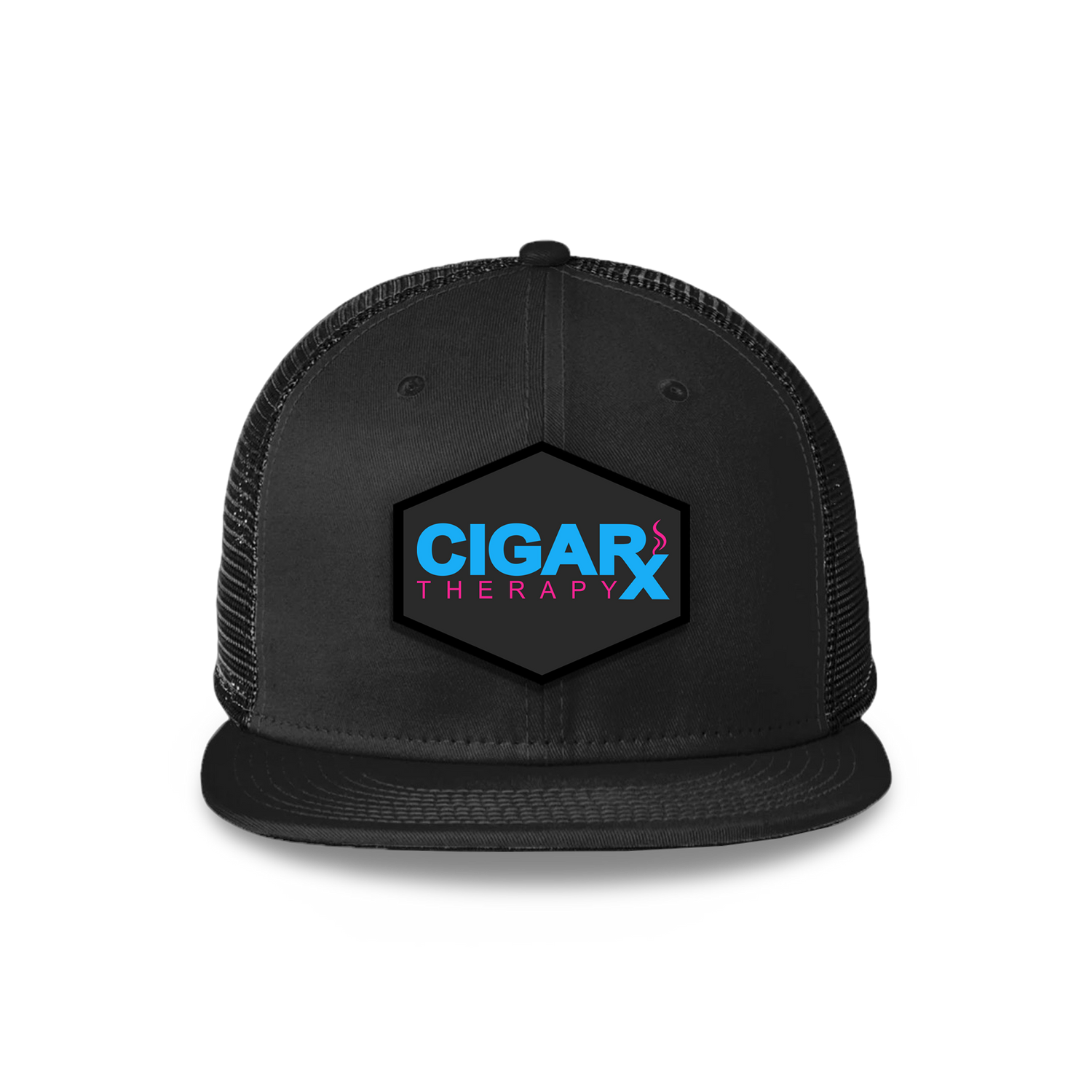 Black Flat Trucker with Miami Edition Patch Front
