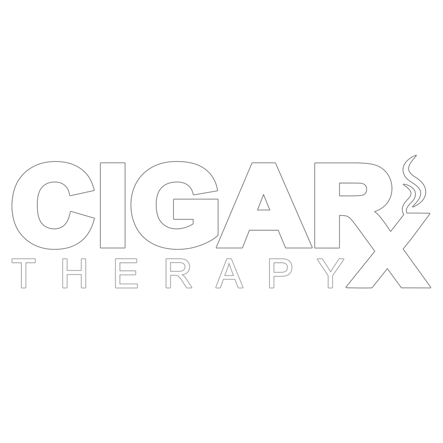 CIGARx Black w/ White Logo Crew Neck T-Shirt Logo