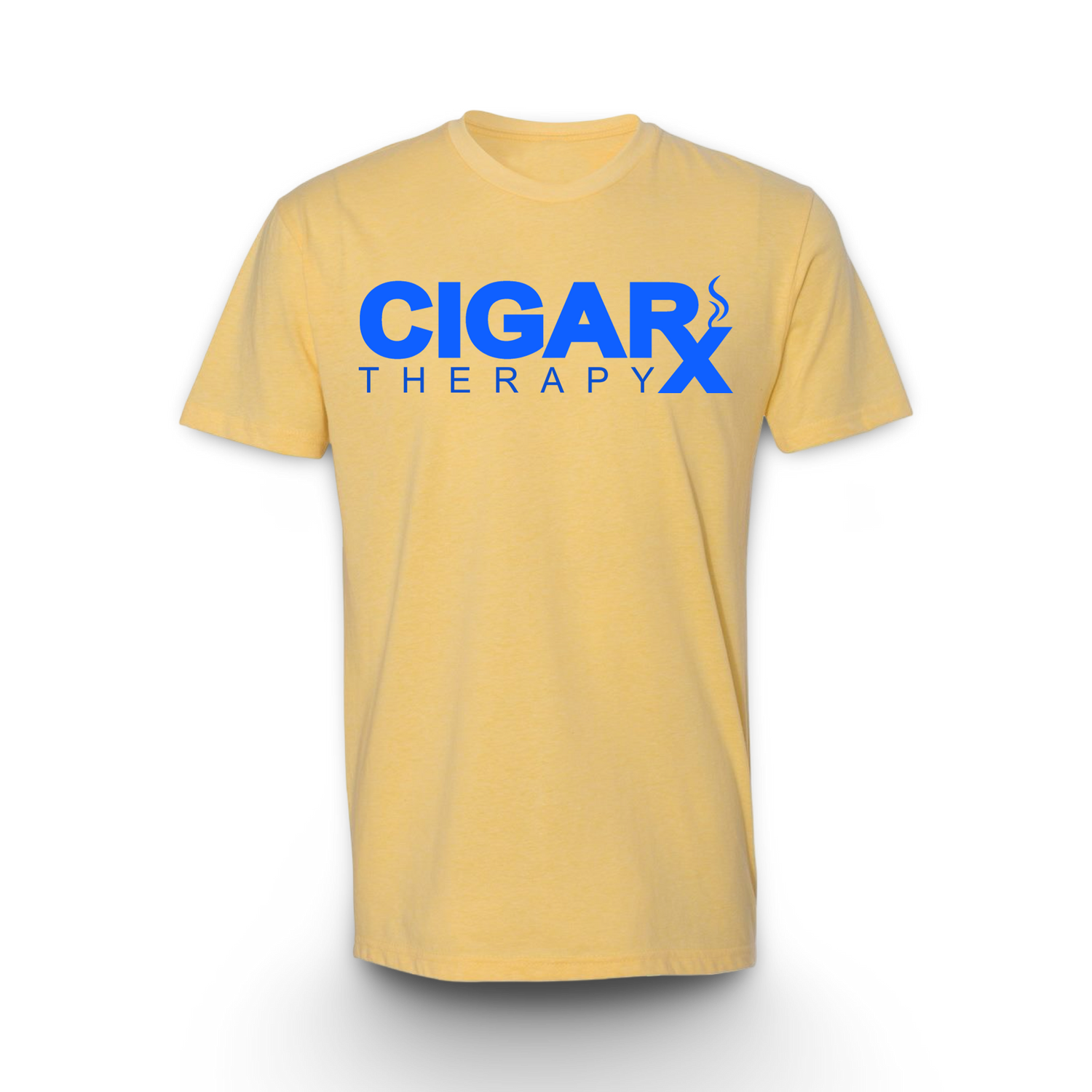 CIGARx Yellow w/ Blue Logo Crew Neck T-Shirt