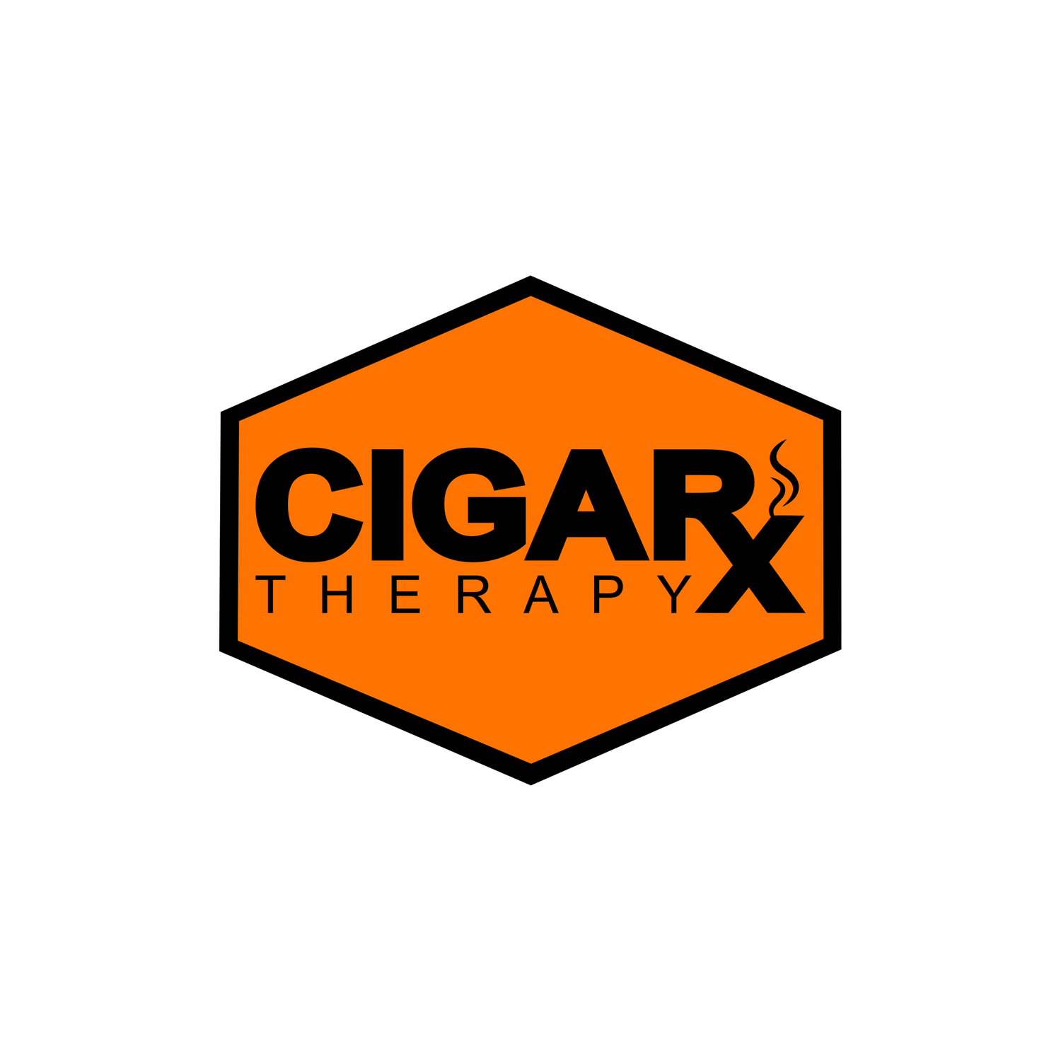 CIGARx Therapy Black on Orange Patch