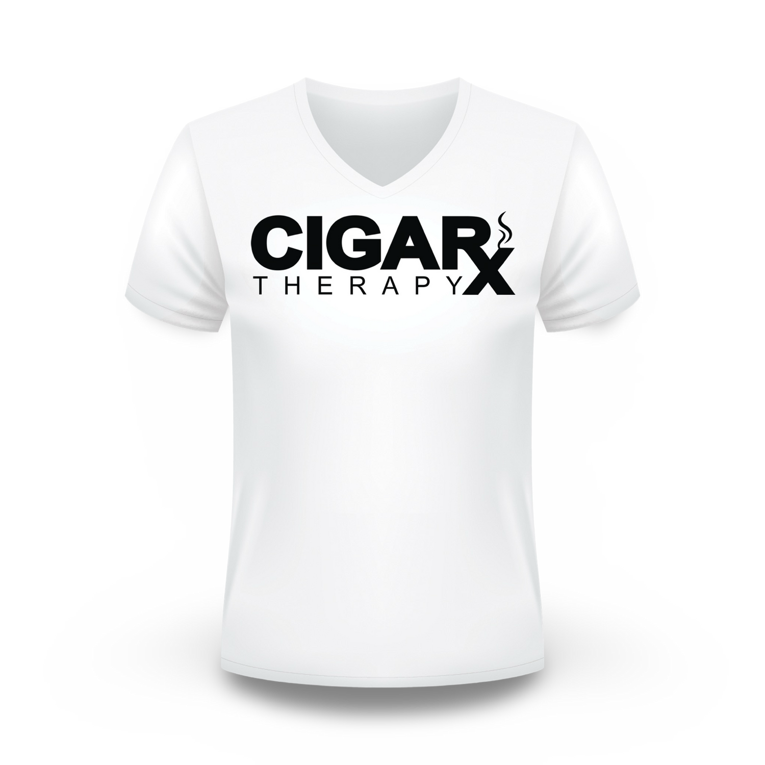 CIGARx Black w/ Black Logo V-Neck T-Shirt