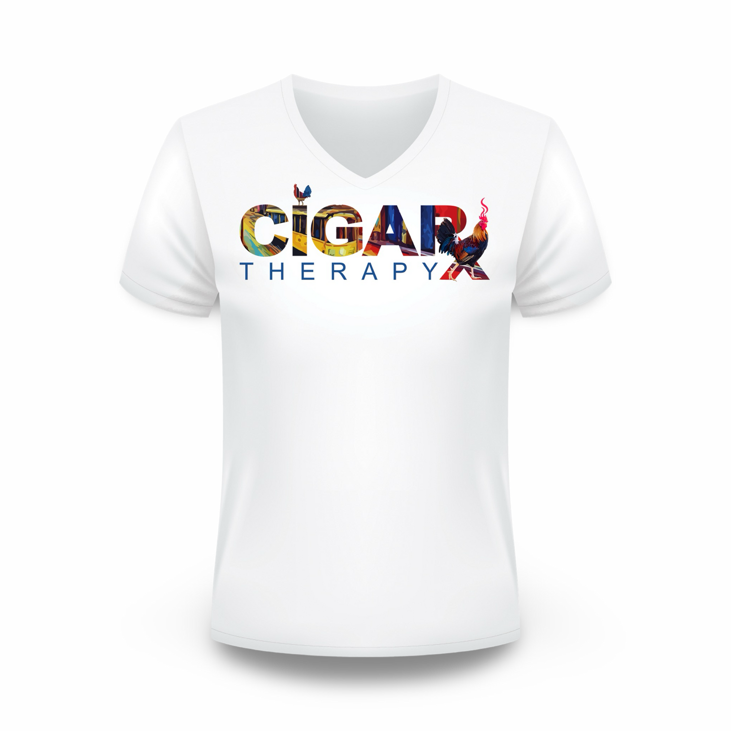 CIGARx Ybor City Festival V-Neck T-Shirt Front