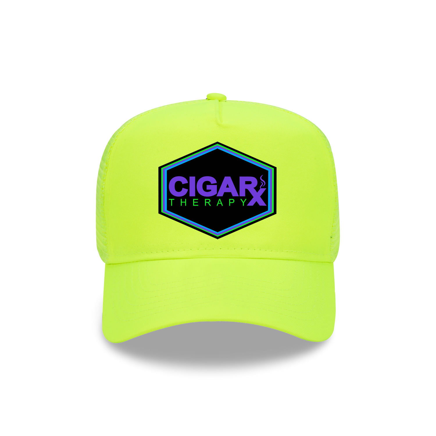 Yellow Curved Trucker with Black Neon Edition Patch