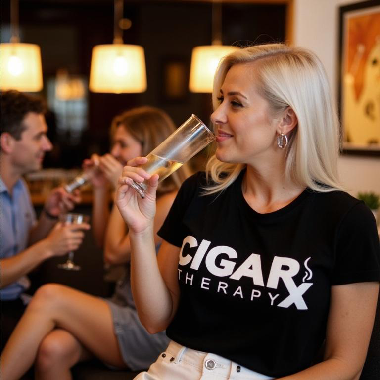 CIGARx Black w/ White Logo V-Neck T-Shirt