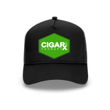 Black Curved Trucker with Green Classic Patch