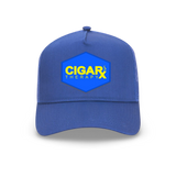 Royal Blue Curved Trucker with Yellow on Blue Patch