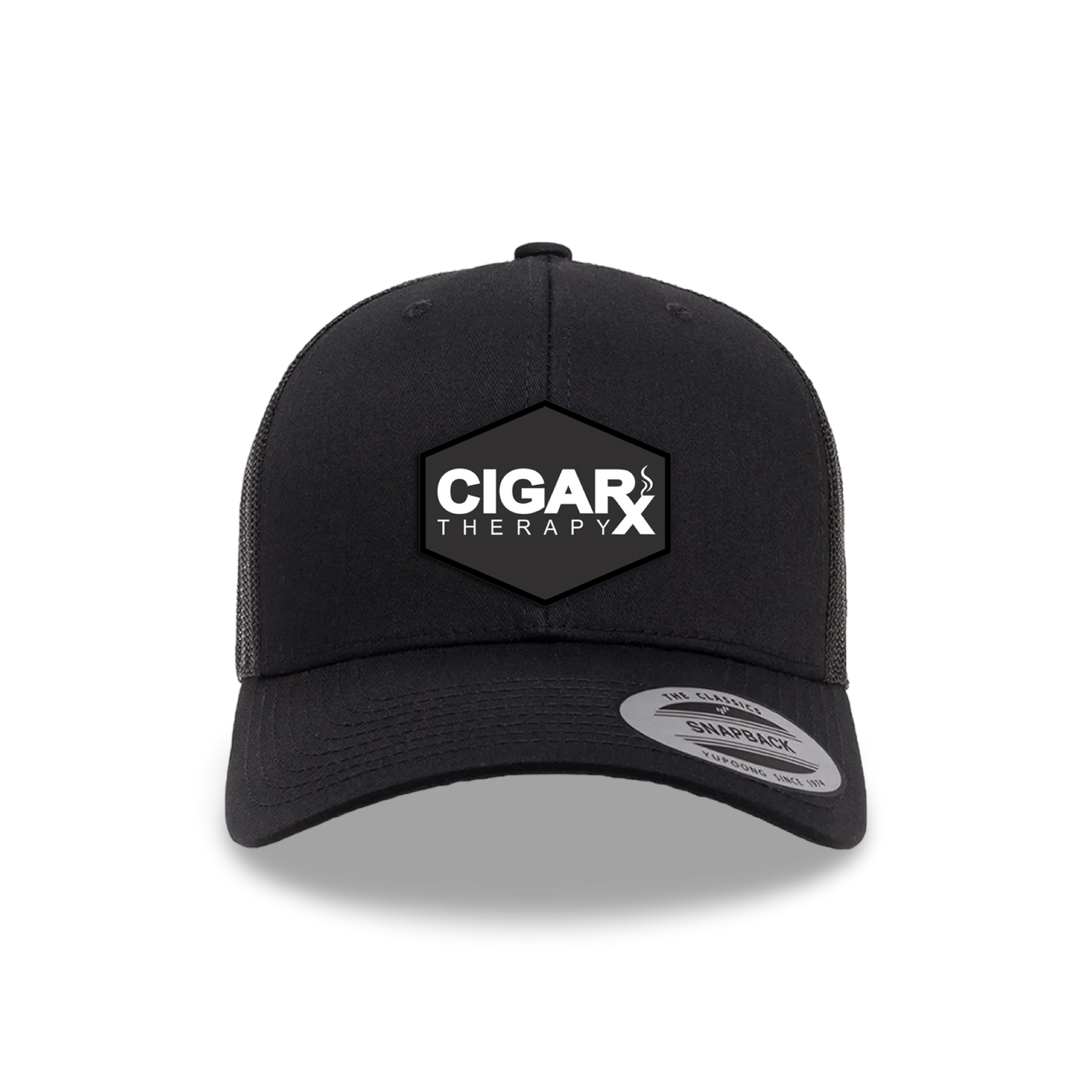 🎁 Black Curved Trucker with Black Classic Patch (10% off)