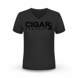 CIGARx Black w/ Black Logo V-Neck T-Shirt