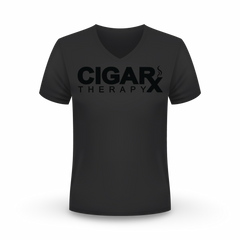CIGARx Black w/ Black Logo V-Neck T-Shirt