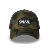 🎁 Camo Curved Trucker with Black Classic Patch (10% off)