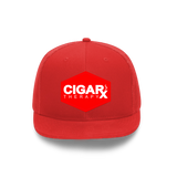 Red Flat Trucker with Red Classic Patch Front View