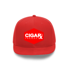 Red Flat Trucker with Red Classic Patch Front View