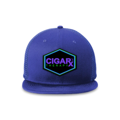 Royal Blue Flat Trucker with Black Neon Edition Patch