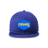 Royal Blue Flat Trucker with Yellow on Blue Patch