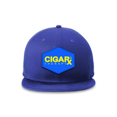 Royal Blue Flat Trucker with Yellow on Blue Patch
