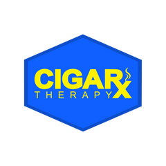 CIGARx Therapy Yellow Logo on Blue Patch