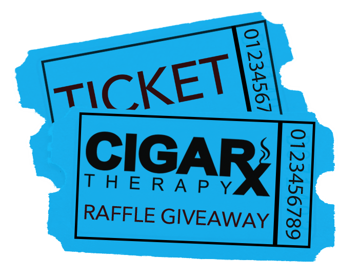CIGARx Therapy Blue Raffle Ticket