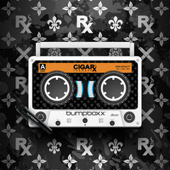 CIGARx White REMIXX ID w/ Black & White Rx Pattern Bumpboxx with Background