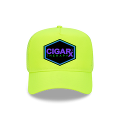 Yellow Curved Trucker with Black Neon Edition Patch